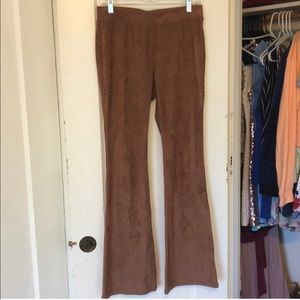 Suede pants